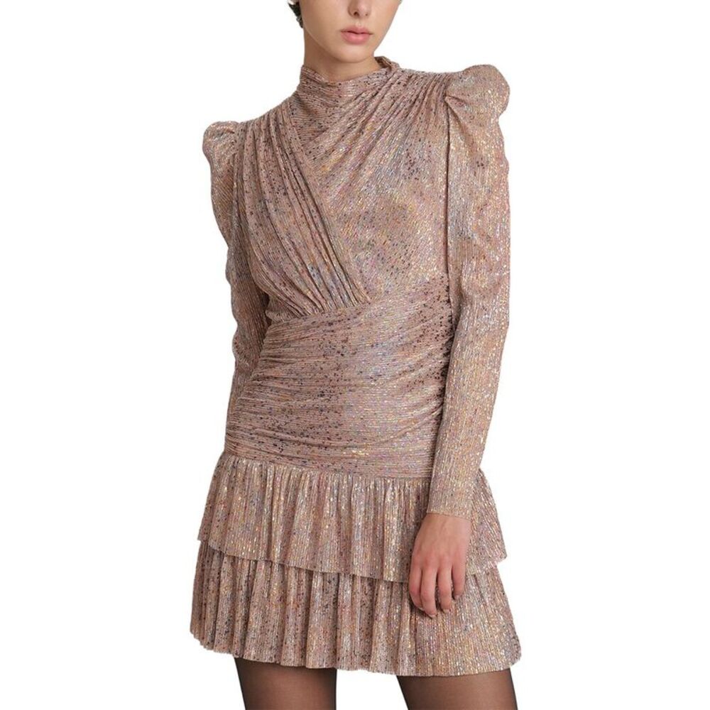 Sabina Musayev Womens  Brenda Mini Dress, Gold